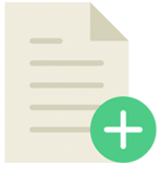 Icon of a document with a plus sign
