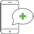 Icon of a cellphone using mobileDOCTOR services